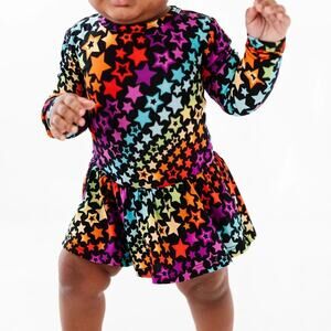 Bums & Roses Seeing Stars Rainbow Bamboo Twirl 6-12 months VGUC